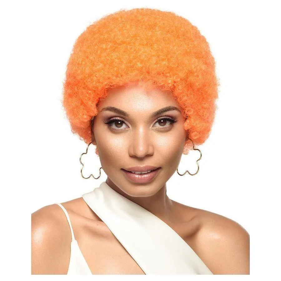 Dream Hair Wig Afro Medium Synthetic Hair, Kunsthaar Perücke, Afroperücke, Color:Orange