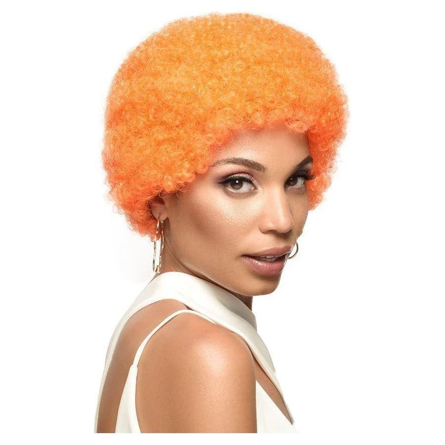 Dream Hair Wig Afro Medium Synthetic Hair, Kunsthaar Perücke, Afroperücke, Color:Orange - Image 2